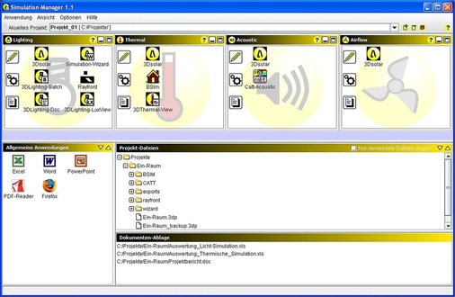 Abb. 2 Simulations­programme können Gebäude umfassend und unter mehreren Gesichtspunkten im Detail untersuchen (Bild: ALware Simulation-Manager). - © ALware
