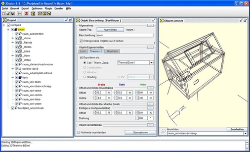 Abb. 4 Vor der Simulation, Berechnung und Auswertung steht die Erfassung der Gebäudegeometrie (Bild: ALware)…