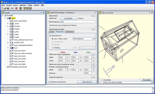 Abb. 4 Vor der Simulation, Berechnung und Auswertung steht die Erfassung der Gebäudegeometrie (Bild: ALware)… - © ALware
