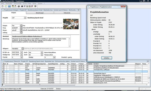 Abb. 3 Projektviewer sorgen dafür, dass man die Übersicht behält und noch anstehende Arbeiten nicht vergessen werden.
