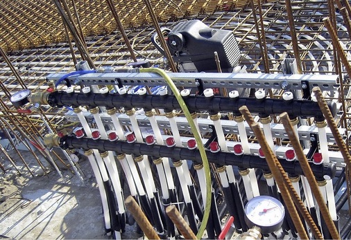 Abb. 6 Die Flächenheizung wurde über einen ProvarioVerteiler GFK angeschlossen.