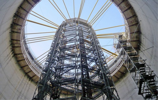 Abb. 3 Neubau Schlammfaulung Hauptklärwerk Stuttgart-Mühlhausen. Obermeyer plant hier die die Wasser- und die Abwasser­technik.