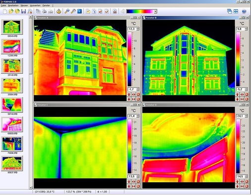 Abb. 5 Nicht nur bunte Bildchen: Thermogramme müssen von Fachleuten beurteilt und interpretiert ­werden.. - © InfraTec
