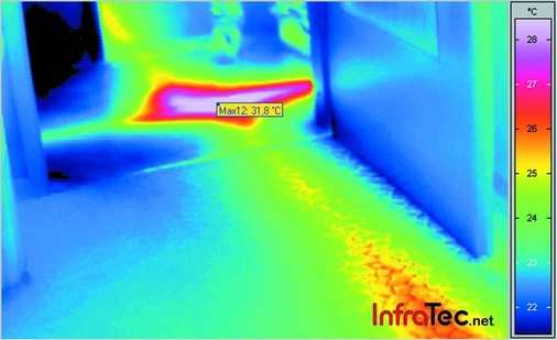 Abb. 7 Die Leckage­ortung bei Fußbodenheizungen gehört zu den schwierigsten Messaufgaben.