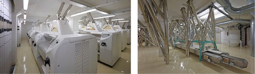 Abb. 2 Mühlentechnik. Die Verfügbarkeit der hochtechnischen Systeme hängt von der Zuverlässigkeit der Schaltanlagen und der Stromversorgung ab.
