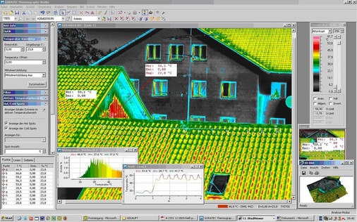 Abb. 3 Thermografie-Software hilft bei der Optimierung und Analyse von Thermogrammen… - © Goratec
