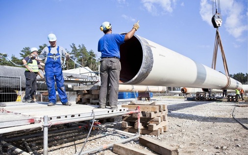 Abb. 6 Erdgas bietet sich als Ersatz für fehlende Stromtrassen zwischen Nord- und Süddeutschland an. Der Bau von Stromtrassen wäre schon durch die Montagekapazitäten begrenzt. - © Nord Stream AG
