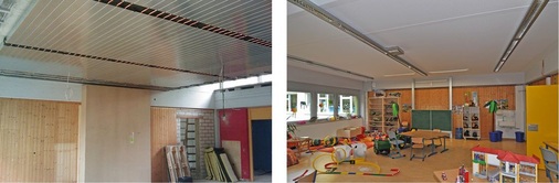 Abb. 3 Mit der Sanierung wurden beste Lern- und Lehrbedingungen in den Klassenräumen geschaffen. Die Deckenstrahlheizung ist ein wesentlicher Bestandteil der Konzeption.