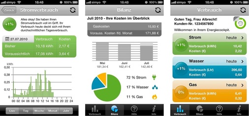 Abb. 5 Smartphones und Tablett-Computer bieten eine ideale Oberfläche, um Smart-Meter-Funktionen und Preissignale abzurufen. - © Green Pocket
