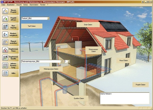 Abb. 2 Noch vor wenigen Jahren hatte das Simulationsprogramm WP-OPT quasi das ­Monopol im Bereich deutschsprachiger Wärmepumpen-­Planungssoftware,… - © WPsoft
