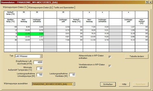 Abb. 7 Eine aktuelle und umfassende Klima-, Boden- oder Wärmepumpen-Datenbank bildet die Grundlage für realistische ­Berechnungen der Wärmepumpen­anlage. - © WPSoft
