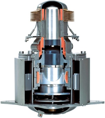 Abb. 3 Freikolben-Stirlingmotor von Viessmann mit 1 kW<sub>el</sub> und 6 kW<sub>th</sub>. Vertreter der Energiewirtschaft halten die elektrische Leistung für das Einfamilienhaus für zu groß. - © Viessmann
