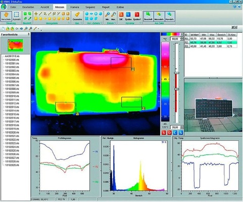 Abb. 8 Auswertungssoftware hilft bei der Optimierung der Thermogramme und deren Zusammenstellung zu aussagekräftigen Berichten. - © www.InfraTec.de
