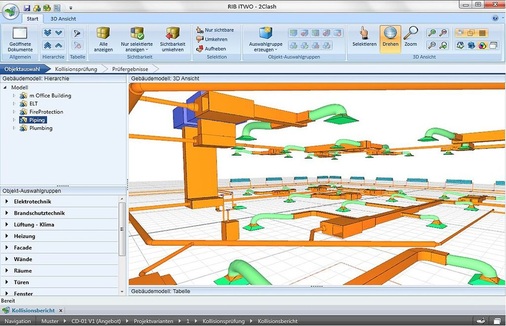 Abb. 8 Ein weiterer ­Vorteil von BIM sind Kollisionsprüfungen zwischen den verschiedenen Gewerken. - © RIB Software AG
