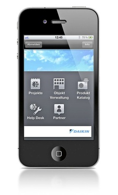 Abb. 3 Die iPhone/iPad-App “Daikin to go“ unterstützt mit einzigartigen Funktionen beim Verkaufen, Installieren sowie beim Service vor Ort und vereinfacht die Objektverwaltung innerhalb eines Kälte-/Klimafachbetriebs. Beispielsweise wird für jede Anlage wird ein QR-Code generiert, der an der Anlage angebracht werden kann — über das Scannen des Codes und ein Web-Portal sind dann stets alle wichtigen Informationen vor Ort verfügbar. Weitere Infos: 

Webcode #NB_LINK[PARAM=KEYS=366071;CMD=SEARCH;T=366071]#