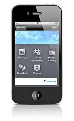Abb. 3 Die iPhone/iPad-App “Daikin to go“ unterstützt mit einzigartigen Funktionen beim Verkaufen, Installieren sowie beim Service vor Ort und vereinfacht die Objektverwaltung innerhalb eines Kälte-/Klimafachbetriebs. Beispielsweise wird für jede Anlage wird ein QR-Code generiert, der an der Anlage angebracht werden kann — über das Scannen des Codes und ein Web-Portal sind dann stets alle wichtigen Informationen vor Ort verfügbar. Weitere Infos: 

Webcode #NB_LINK[PARAM=KEYS=366071;CMD=SEARCH;T=366071]# - © Daikin Airconditioning Germany
