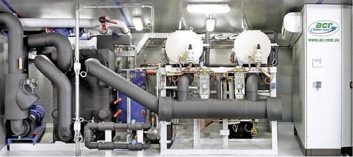 Abb. 2 Blick in die Tiefkältezentrale.