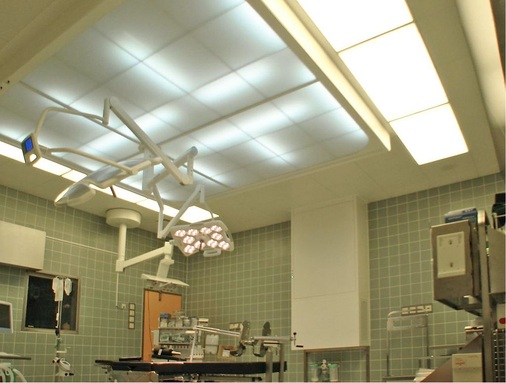 Abb. 2 OP 3 des KH Hainburg nach der lufttechnischen Aufwertung mit der Schutzzonenklasse H1b.