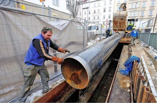 Abb. 3 In den Ballungs­gebieten gibt es noch erhebliche Fernwärmepotenziale, die jetzt erschlossen werden, wie hier in München. - © SWM
