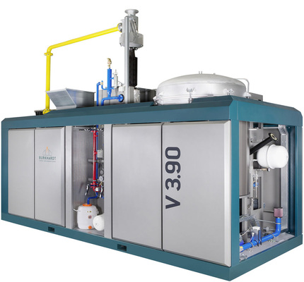 Abb. 5 Von Burkhardt, Mühlhausen, sind ­aktuell 14 Holzver­gasungs-KWK-Anlagen in Betrieb. Vor Kurzem wurde die Kleinserienfertigung für die 180-kWel/220-kWth-Maschine aufgenommen. Den elektrischen Wirkungsgrad gibt Burkhardt mit 32 % an.