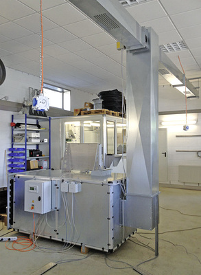 Abb. 14 Versuchsaufbau (RLT-Gerät mit zwei Zuluftsträngen).