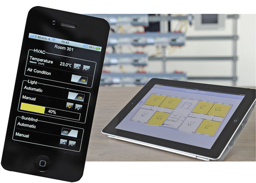 Abb. 5 LWEB-900Visualisierung auf mobilen Endgeräten. - © Loytec
