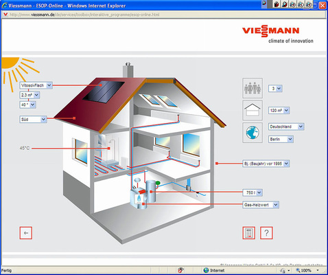 Abb. 7 Während Online-Programme eher der Grobauslegung dienen… - © Viessmann
