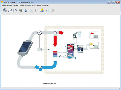 Abb. 10 Spezielle Kom­ponenten, wie Luft­kollektorsysteme, ­decken nur wenige, manchmal nur ein ­einziger Anbieter ab. - © Valentin EnergieSoftware
