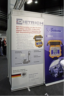 Abb. 3 Digitales Überwachungssystem DBO-3 für den Verpressvorgang von Dietrich Erdwärme, Weilheim/Teck. Verlusthorizonte werden erkannt; dadurch kann der Bohrführer entsprechende Zusatzstoffe kontrolliert und dokumentiert einbringen.