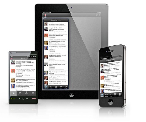 Abb. 8 Der Zugriff auf gemeinsame Projekt-, Plan- und Kontaktdaten ist hardware- und plattformunabhängig — nur ein Internetzugang wird vorausgesetzt.