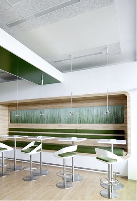 Abb. 5 Als Wohlfühloase konzipierte Cafeteria.