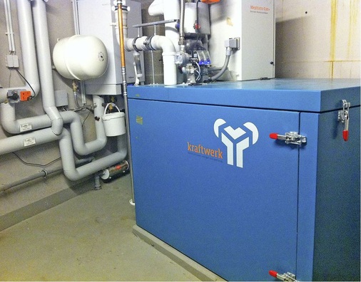 Abb. 2…wird über ein Blockheizkraftwerk (40 kW<sub>th</sub>, 20 kW<sub>el</sub>)… - © Daikin
