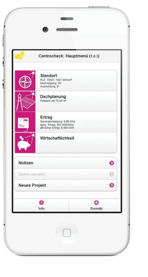 Abb. 5 Mobile Applikationen ermöglichen die Erfassung von Objektdaten und ­teilweise deren Weiter­bearbeitung im Büro. - © Sunbeam / Centrosolar
