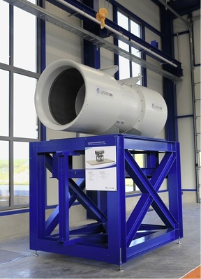 Abb. 2 Schubprüfstand für Ventilatoren bis 1600 mm Durchmesser.