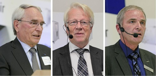 Abb. 5 Gerhard Sturm, Gerald Engström, Kurt Maurer (v.l.). „Mittelständische Unternehmen können sich nur dann gesund und stabil entwickeln, wenn sie in ihrem Marktsegment die Technologieführerschaft innehaben.“