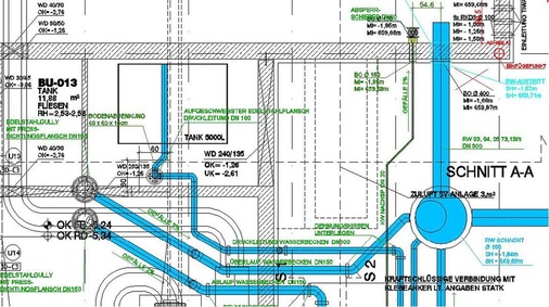 Abb. 6 In der Ausführungsplanung sollte die Durchbruchs-, ­Aussparungs- und Schlitzplanung sowie der Beschriftung ­komfortabel unterstützt werden. - © pit-cu
