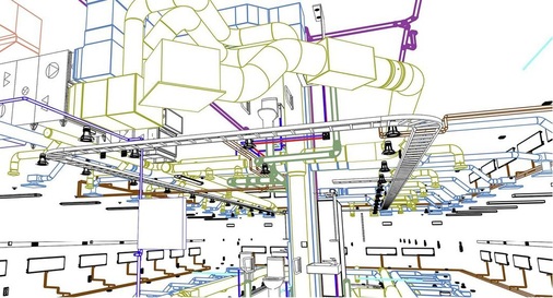 Abb. 5 Werden auch andere haustechnische Gewerke mit derselben Software geplant, sind gewerkübergreifende Kollisionskontrollen möglich. - © MagiCAD
