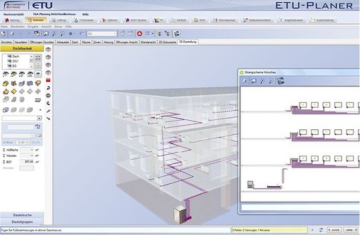 Abb. 3 Vorschau auf das automatisch generierte Strang-Schema mit ETU-Planer. - © Hottgenroth
