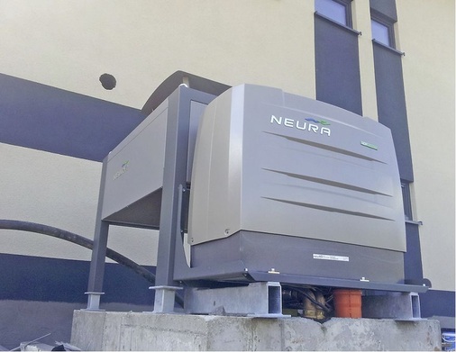 Abb. 2 …und Luft/Wasser-Wärmepumpe für ein „Power2Heat“-Konzept.