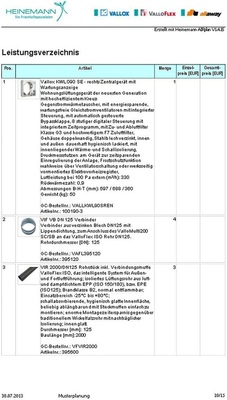 Abb. 9 Anhand von Stücklisten aus der Projekt­planung lassen sich Leistungsverzeichnisse, ­respektive Angebote generieren.