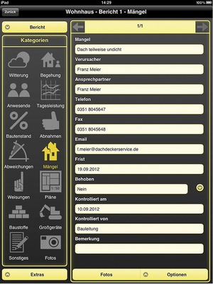 Abb. 4 Die Mängelerfassung sollte auch auf Tablets und Smartphones komfortabel sein.