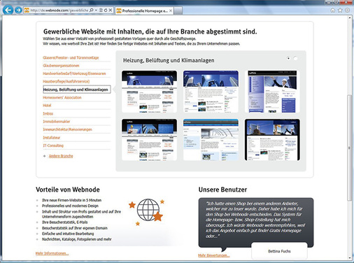 
2
 … Rückschlüsse auf die Qualität des Angebots ermöglichen unter anderem die Vorlagen und die Art und Aufmachung des branchenspezifischen Angebots. 
