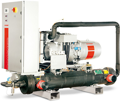 
2
 Industriewärmepumpe für den Leistungsbereich von 100 bis 1000 kW. Eine Abstimmung auf die Prozesstemperaturen ist für eine hohe Leistungs-zahl unerlässlich. 
