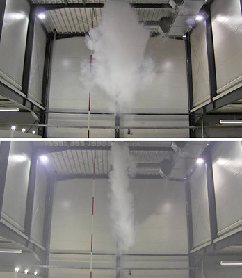 



4
 Zur Anpassung der Eindringtiefe auf die Position des jeweiligen Bauteils wird die Strahlaufweitung der Zuluft über unterschiedlich große vertikale und horizontale Luftanteile beeinflusst. 
