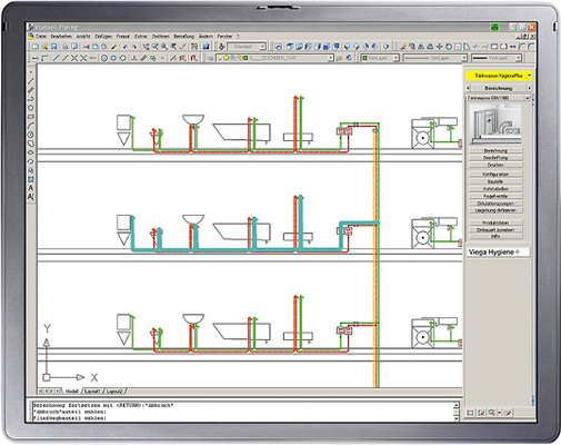 
6
 Das Positionieren einer häufig benutzten Entnahmestelle (hier: WC) am Ende einer durchgeschliffenen Reihenleitung führt zu einem deutlich häufigeren und damit hygieneerhaltenden Austausch des Wasservolumens. Das lässt sich mit der Software „Viptool Engineering“ schon in der Planungsphase verifizieren. 



