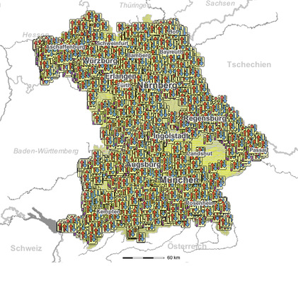 <p>
</p>

<p>
<span class="GVAbbildungszahl">3</span>
 Erdwärmesonden-Bestand in Bayern 
</p>

<p>
aus dem Energieatlas Bayern. Je mehr geothermische Daten zur Verfügung stehen, desto genauer können in Zukunft geothermische Wechselbeziehungen im Untergrund einkalkuliert werden. 
</p> - © Bild: Bayerisches Landesamt für Umwelt

