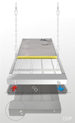 <p>
</p>

<p>
<span class="GVAbbildungszahl">4</span>
 Aufbau einer Deckenstrahlplatte DSP mini 28: In den Rohraufnahmemulden liegen die wasserführenden Rohre, sie werden mit einer Dämmschicht abgedeckt. 
</p> - © Bild: Best

