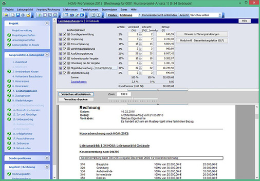 <p>
</p>

<p>
<span class="GVAbbildungszahl">3</span>
 HOAI-Software muss flexibel und sowohl für einfache Honoraransätze als auch komplexe Projekte verwendbar sein. 
</p> - © Bild: Vordruckverlag Weise

