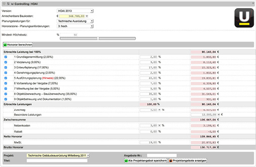 <p>
</p>

<p>
<span class="GVAbbildungszahl">7</span>
 HOAI-Software nimmt Planern die lästige Rechenarbeit ab und ermittelt die Honorarbeträge präzise und transparent.
</p> - © Bild: untermStrich Software

