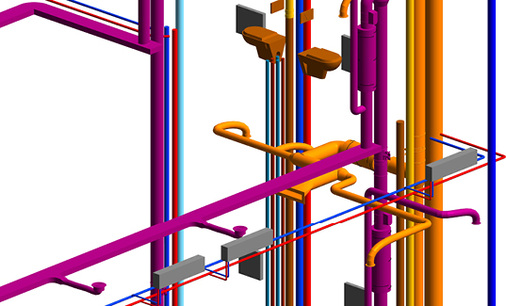 <p>
</p>

<p>
<span class="GVAbbildungszahl">7</span>
 Dreidimensionale Darstellungen der Kanalführung unterstützen auch die Fertigung und Montage. 
</p> - © Bild: Stiehm Ingenieurplanung

